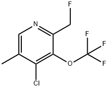 4-Chloro-2-(fluoromethyl)-5-methyl-3-(trifluoromethoxy)pyridine Structure