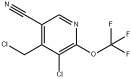 3-Chloro-4-(chloromethyl)-5-cyano-2-(trifluoromethoxy)pyridine Structure