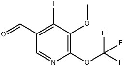 4-Iodo-3-methoxy-2-(trifluoromethoxy)pyridine-5-carboxaldehyde Structure