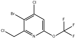 3-Bromo-4-chloro-2-(chloromethyl)-6-(trifluoromethoxy)pyridine Structure