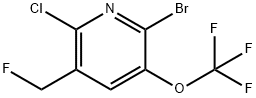 2-Bromo-6-chloro-5-(fluoromethyl)-3-(trifluoromethoxy)pyridine Structure