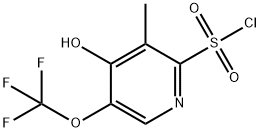 4-Hydroxy-3-methyl-5-(trifluoromethoxy)pyridine-2-sulfonyl chloride Structure