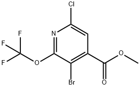 Methyl 3-bromo-6-chloro-2-(trifluoromethoxy)pyridine-4-carboxylate Structure