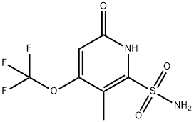 6-Hydroxy-3-methyl-4-(trifluoromethoxy)pyridine-2-sulfonamide Structure