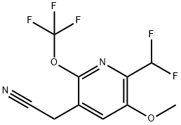 2-(Difluoromethyl)-3-methoxy-6-(trifluoromethoxy)pyridine-5-acetonitrile Structure