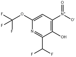 2-(Difluoromethyl)-3-hydroxy-4-nitro-6-(trifluoromethoxy)pyridine Structure