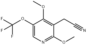 2,4-Dimethoxy-5-(trifluoromethoxy)pyridine-3-acetonitrile Structure