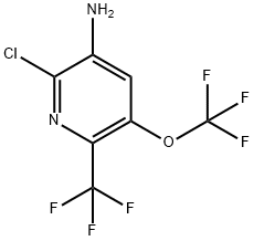 3-Amino-2-chloro-5-(trifluoromethoxy)-6-(trifluoromethyl)pyridine Structure