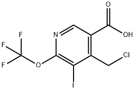 4-(Chloromethyl)-3-iodo-2-(trifluoromethoxy)pyridine-5-carboxylic acid Structure