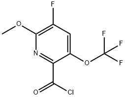 3-Fluoro-2-methoxy-5-(trifluoromethoxy)pyridine-6-carbonyl chloride Structure