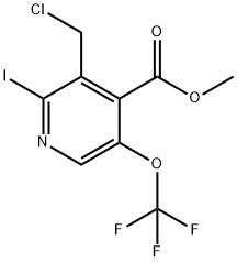 Methyl 3-(chloromethyl)-2-iodo-5-(trifluoromethoxy)pyridine-4-carboxylate Structure