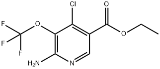 Ethyl 2-amino-4-chloro-3-(trifluoromethoxy)pyridine-5-carboxylate Structure