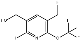 3-(Fluoromethyl)-6-iodo-2-(trifluoromethoxy)pyridine-5-methanol Structure