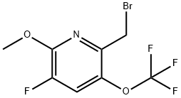 2-(Bromomethyl)-5-fluoro-6-methoxy-3-(trifluoromethoxy)pyridine Structure