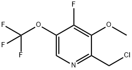 2-(Chloromethyl)-4-fluoro-3-methoxy-5-(trifluoromethoxy)pyridine Structure