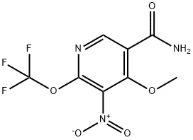 4-Methoxy-3-nitro-2-(trifluoromethoxy)pyridine-5-carboxamide Structure