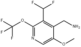 4-(Aminomethyl)-3-(difluoromethyl)-5-methoxy-2-(trifluoromethoxy)pyridine Structure