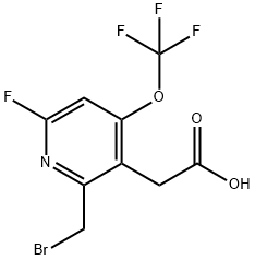 2-(Bromomethyl)-6-fluoro-4-(trifluoromethoxy)pyridine-3-acetic acid Structure