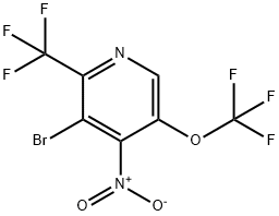 3-Bromo-4-nitro-5-(trifluoromethoxy)-2-(trifluoromethyl)pyridine Structure