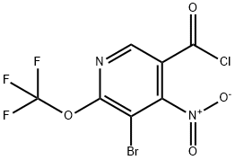 3-Bromo-4-nitro-2-(trifluoromethoxy)pyridine-5-carbonyl chloride Structure