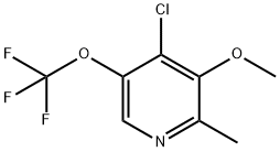 4-Chloro-3-methoxy-2-methyl-5-(trifluoromethoxy)pyridine Structure