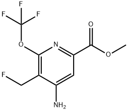 Methyl 4-amino-3-(fluoromethyl)-2-(trifluoromethoxy)pyridine-6-carboxylate Structure