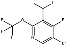 5-Bromo-3-(difluoromethyl)-4-fluoro-2-(trifluoromethoxy)pyridine Structure