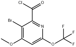 3-Bromo-4-methoxy-6-(trifluoromethoxy)pyridine-2-carbonyl chloride Structure