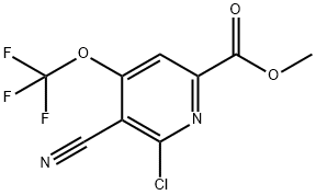 Methyl 2-chloro-3-cyano-4-(trifluoromethoxy)pyridine-6-carboxylate Structure