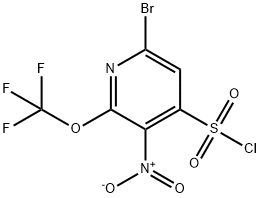 6-Bromo-3-nitro-2-(trifluoromethoxy)pyridine-4-sulfonyl chloride 구조식 이미지