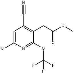 Methyl 6-chloro-4-cyano-2-(trifluoromethoxy)pyridine-3-acetate Structure