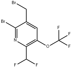 2-Bromo-3-(bromomethyl)-6-(difluoromethyl)-5-(trifluoromethoxy)pyridine Structure