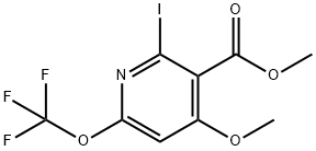 Methyl 2-iodo-4-methoxy-6-(trifluoromethoxy)pyridine-3-carboxylate Structure