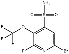 6-Bromo-2-fluoro-3-(trifluoromethoxy)pyridine-4-sulfonamide Structure