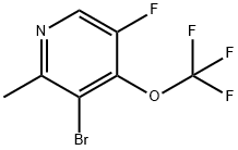 3-Bromo-5-fluoro-2-methyl-4-(trifluoromethoxy)pyridine Structure