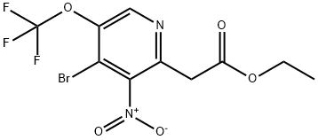 Ethyl 4-bromo-3-nitro-5-(trifluoromethoxy)pyridine-2-acetate Structure