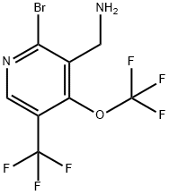 3-(Aminomethyl)-2-bromo-4-(trifluoromethoxy)-5-(trifluoromethyl)pyridine Structure