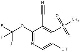 3-Cyano-5-hydroxy-2-(trifluoromethoxy)pyridine-4-sulfonamide Structure