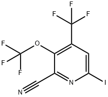 2-Cyano-6-iodo-3-(trifluoromethoxy)-4-(trifluoromethyl)pyridine Structure