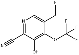 2-Cyano-5-(fluoromethyl)-3-hydroxy-4-(trifluoromethoxy)pyridine Structure