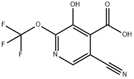 5-Cyano-3-hydroxy-2-(trifluoromethoxy)pyridine-4-carboxylic acid Structure