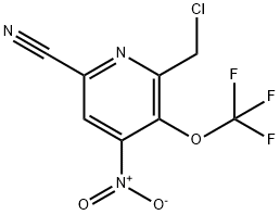 2-(Chloromethyl)-6-cyano-4-nitro-3-(trifluoromethoxy)pyridine Structure