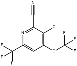 3-Chloro-2-cyano-4-(trifluoromethoxy)-6-(trifluoromethyl)pyridine Structure