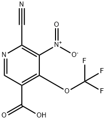 2-Cyano-3-nitro-4-(trifluoromethoxy)pyridine-5-carboxylic acid Structure