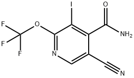 5-Cyano-3-iodo-2-(trifluoromethoxy)pyridine-4-carboxamide Structure