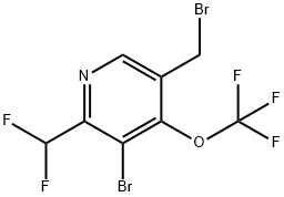 3-Bromo-5-(bromomethyl)-2-(difluoromethyl)-4-(trifluoromethoxy)pyridine Structure