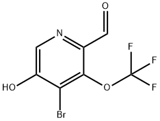 4-Bromo-5-hydroxy-3-(trifluoromethoxy)pyridine-2-carboxaldehyde Structure