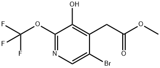 Methyl 5-bromo-3-hydroxy-2-(trifluoromethoxy)pyridine-4-acetate Structure