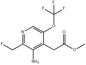 Methyl 3-amino-2-(fluoromethyl)-5-(trifluoromethoxy)pyridine-4-acetate Structure