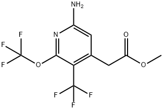 Methyl 6-amino-2-(trifluoromethoxy)-3-(trifluoromethyl)pyridine-4-acetate Structure